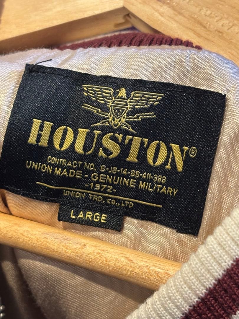 HOUSTON レーヨン スカジャン ALASKA HAWK柄 51216 L