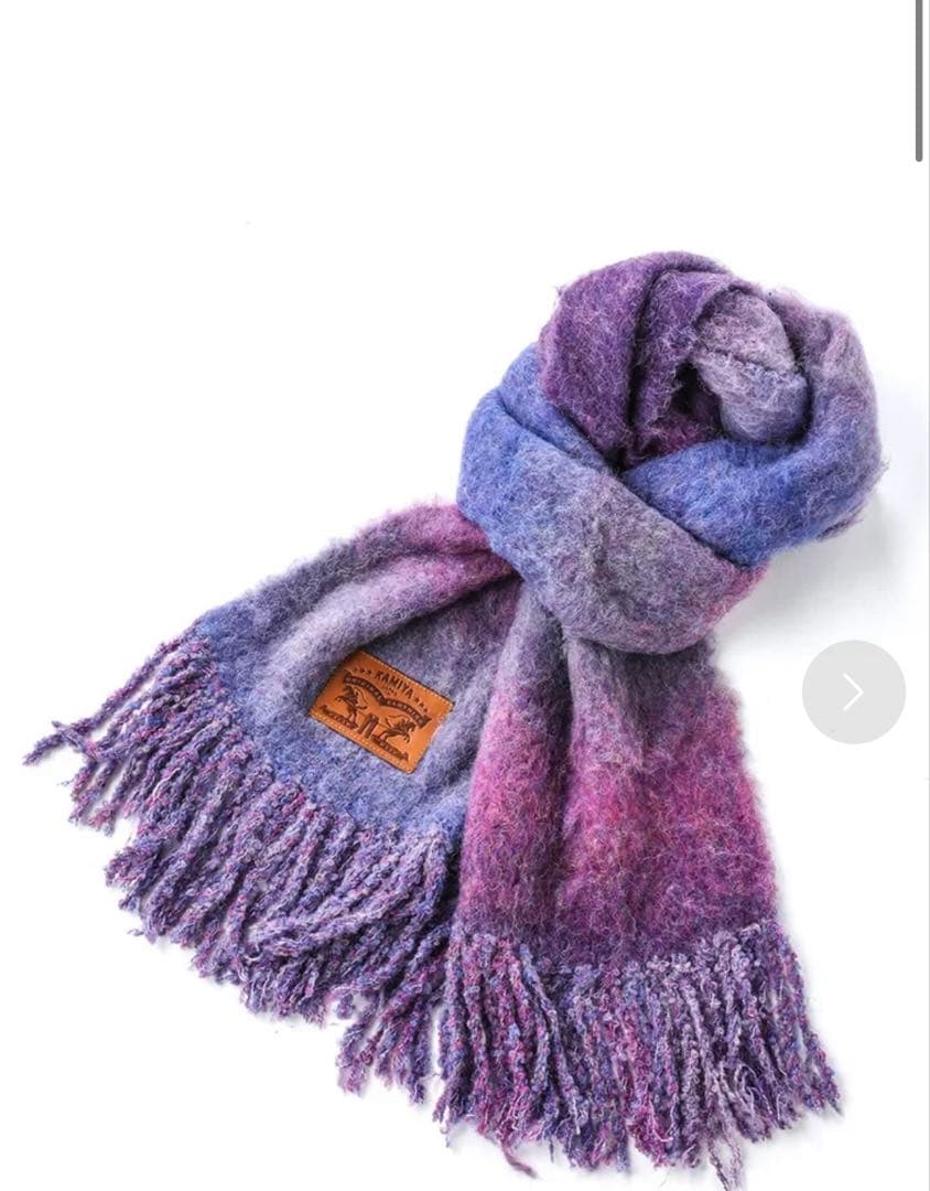 KAMIYA マフラー 紫 ムラサキ