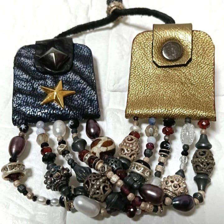 2084【レア】GOLDLEATHER ゴールドレザー ブレスレット保存袋付き