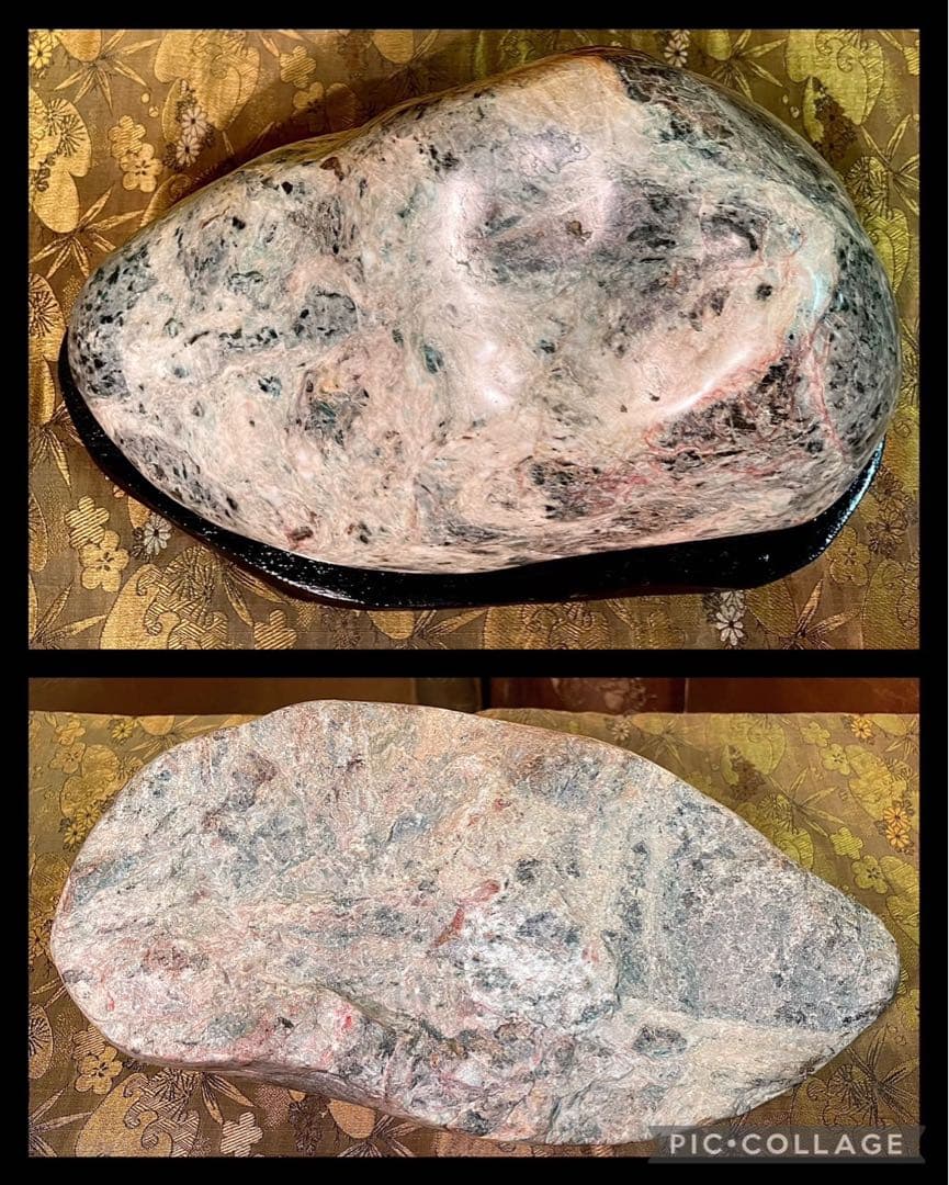 4653 佐渡錦紅石  横31×高16(cm) 10.56kg 赤玉石 佐渡石