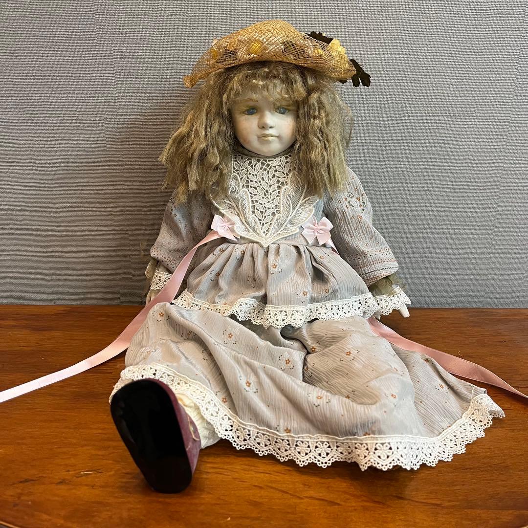 ビスクドール 西洋人形 フランス人形 人形 ドール アンティーク 陶器 レトロ