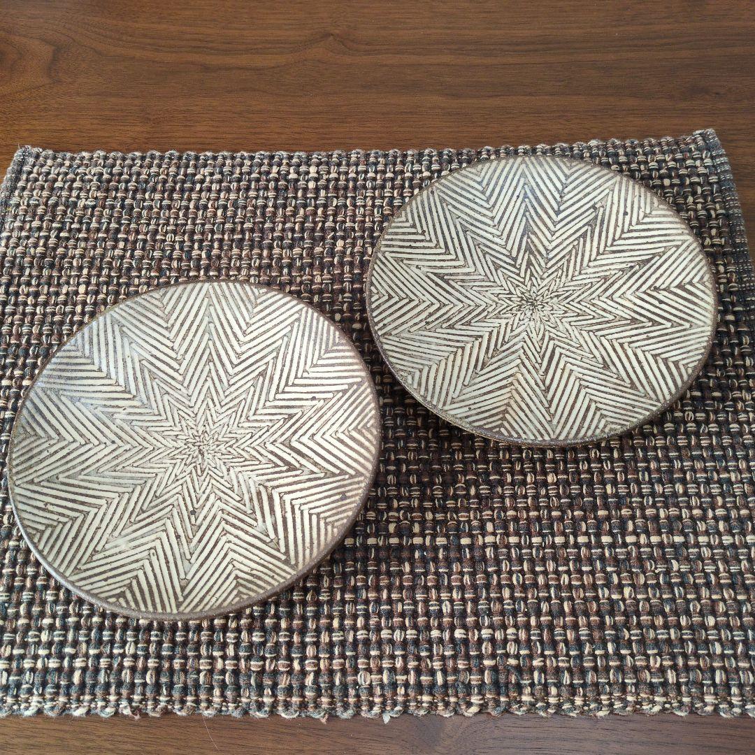 池田大介ヘリンボーン　ケーキ皿2枚