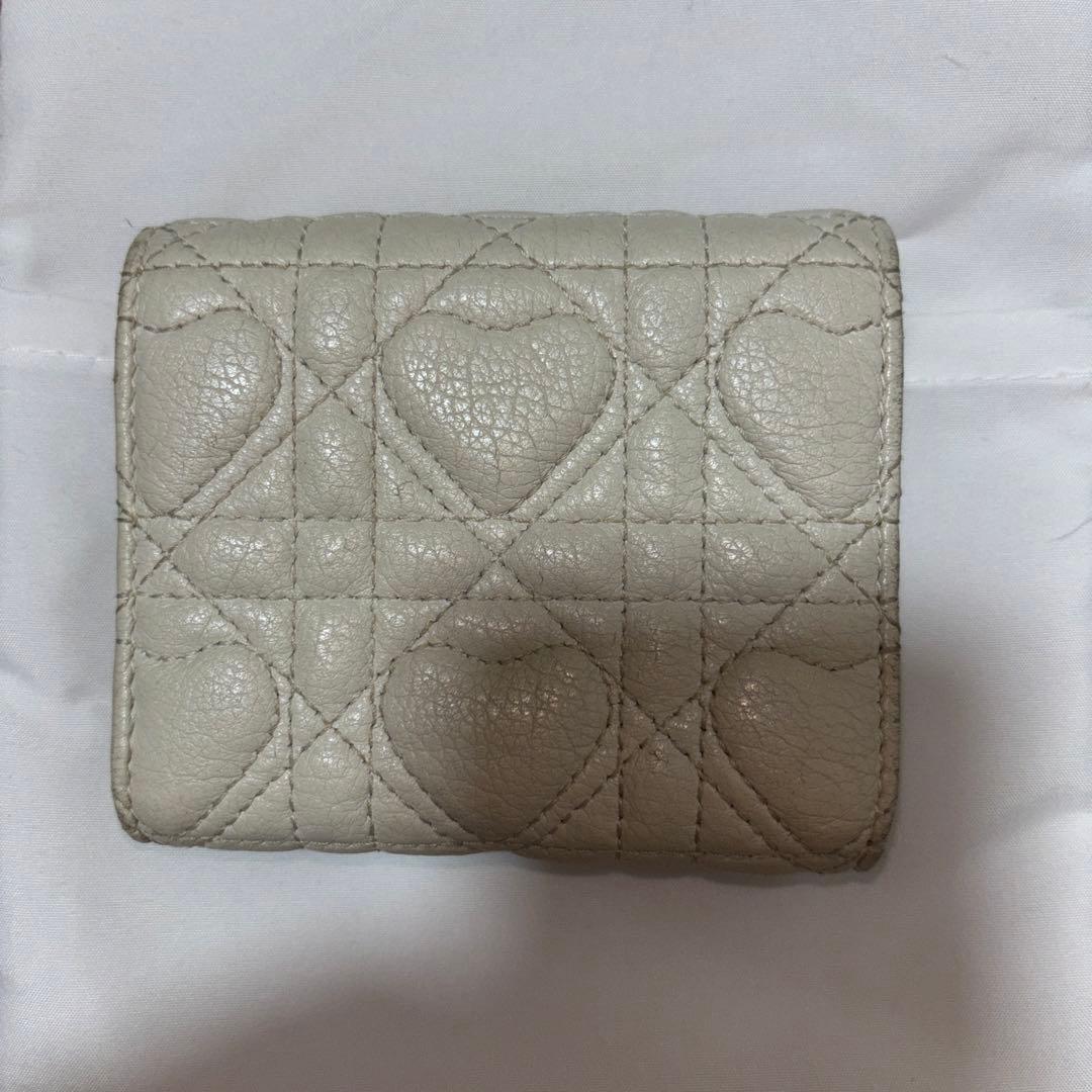 Dior 日本限定 ハート ホワイト 三つ折り財布