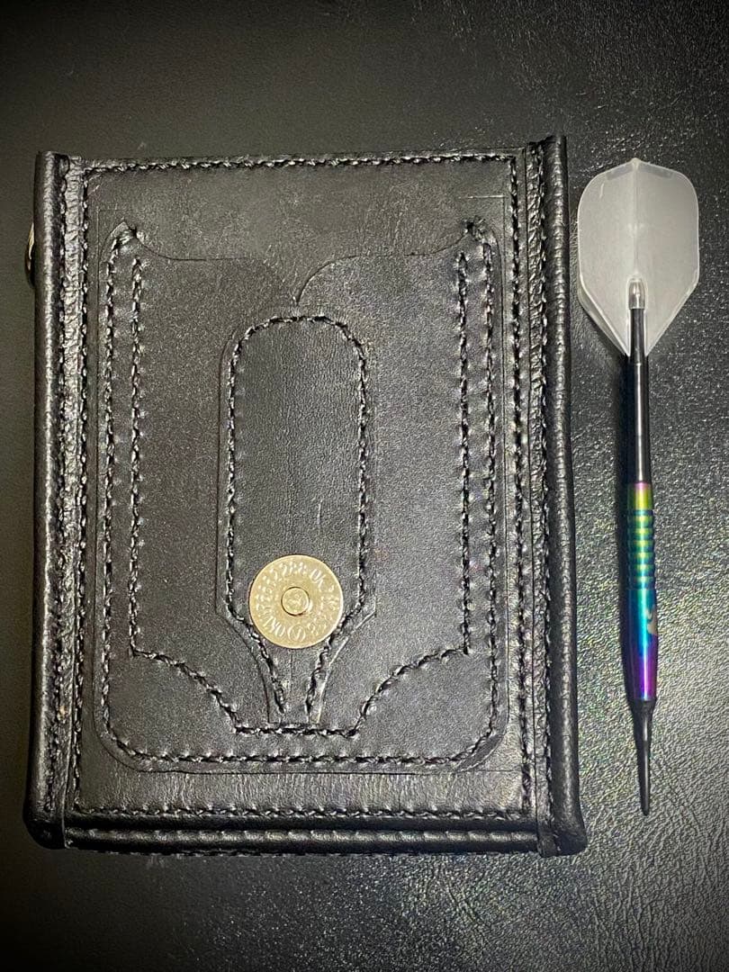 【レザーハンドメイド_全て手縫い】ドロップインダーツケースNo.74