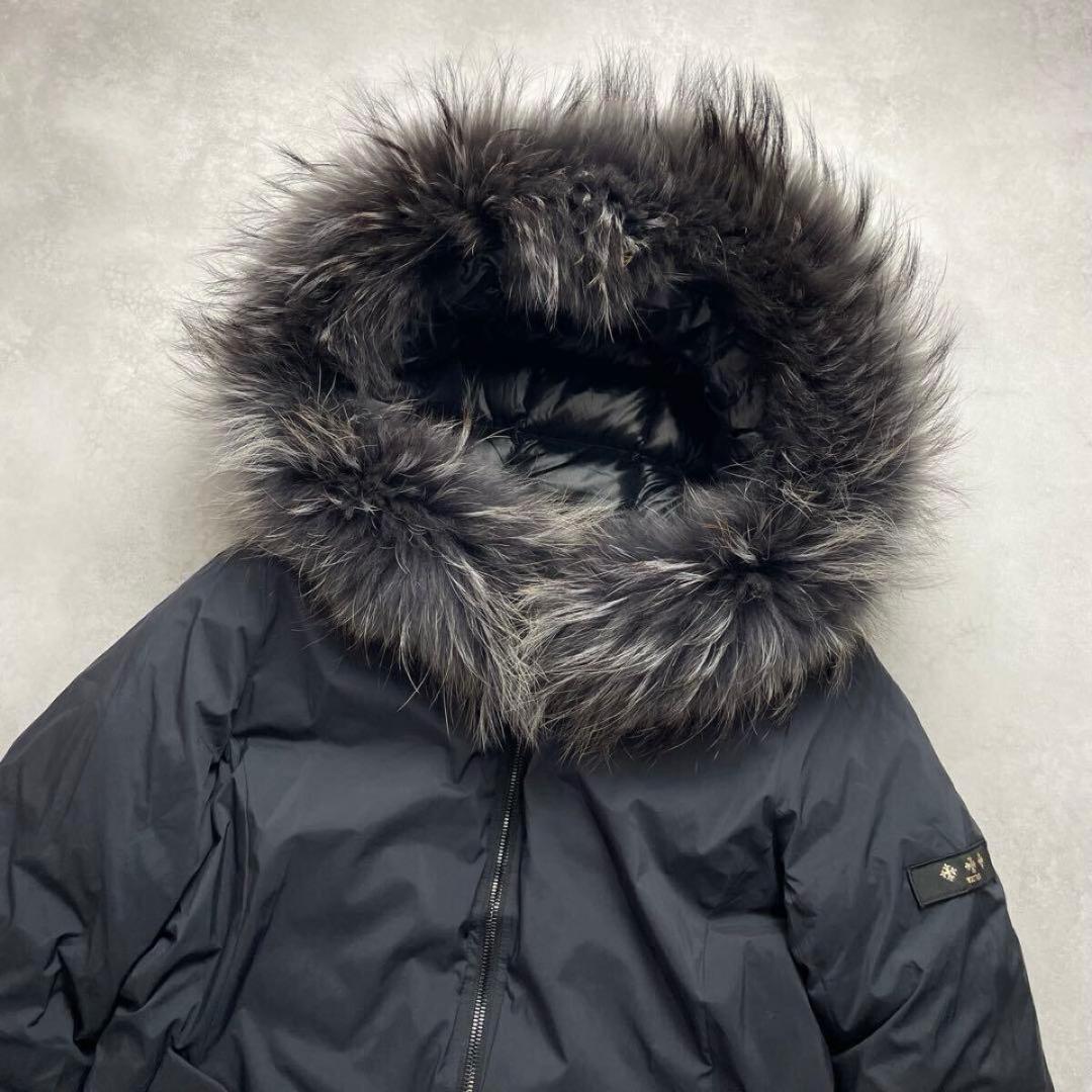 タトラス ダウンコート ISERA イセラ 黒 ブラック サイズ2 リバーシブル