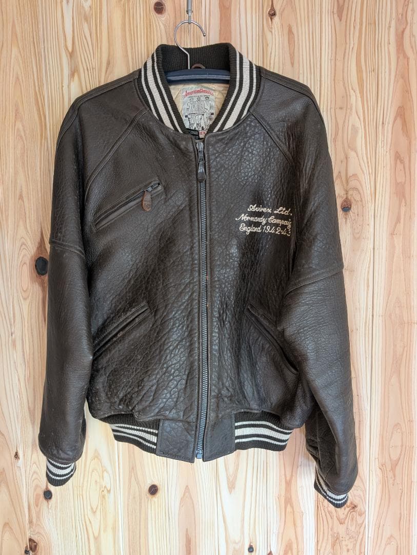 AVIREX アヴィレックス　レザージャケット　ブラウン　Mサイズ