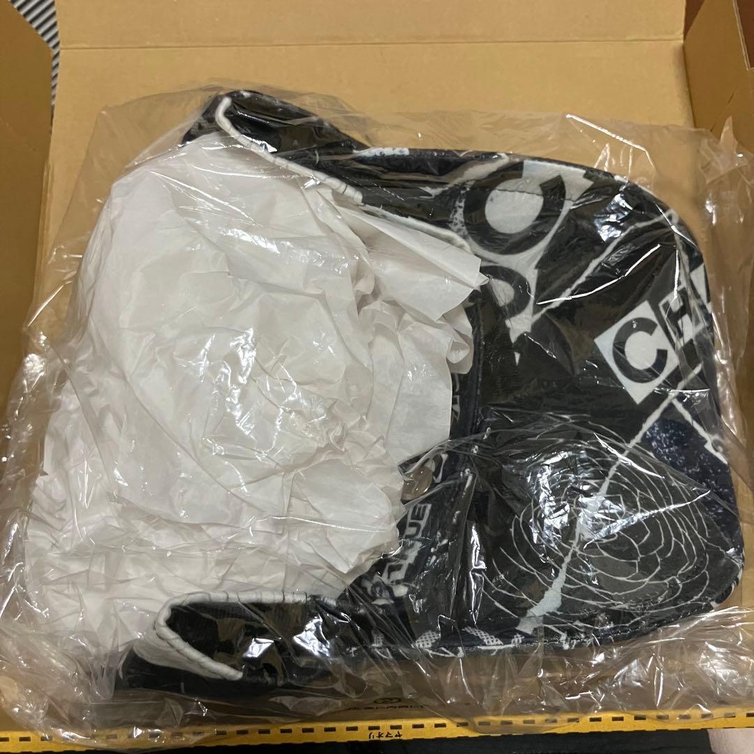 CHANEL シャネル ロゴ スナップボタン キャップ ネイビーブラック