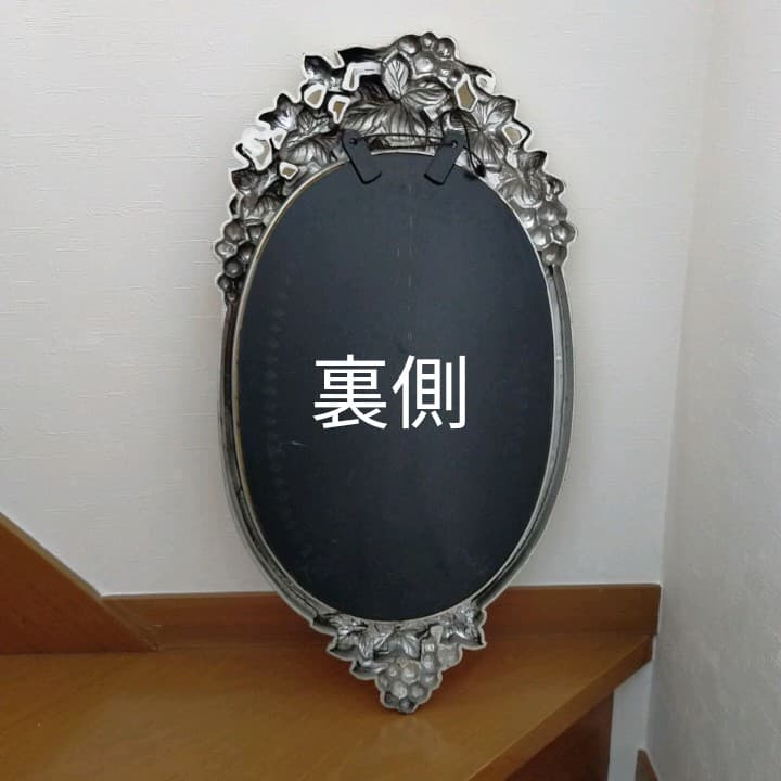 壁掛けミラー 金 鏡 アンティーク インテリア 洋風 美容 ぶどう