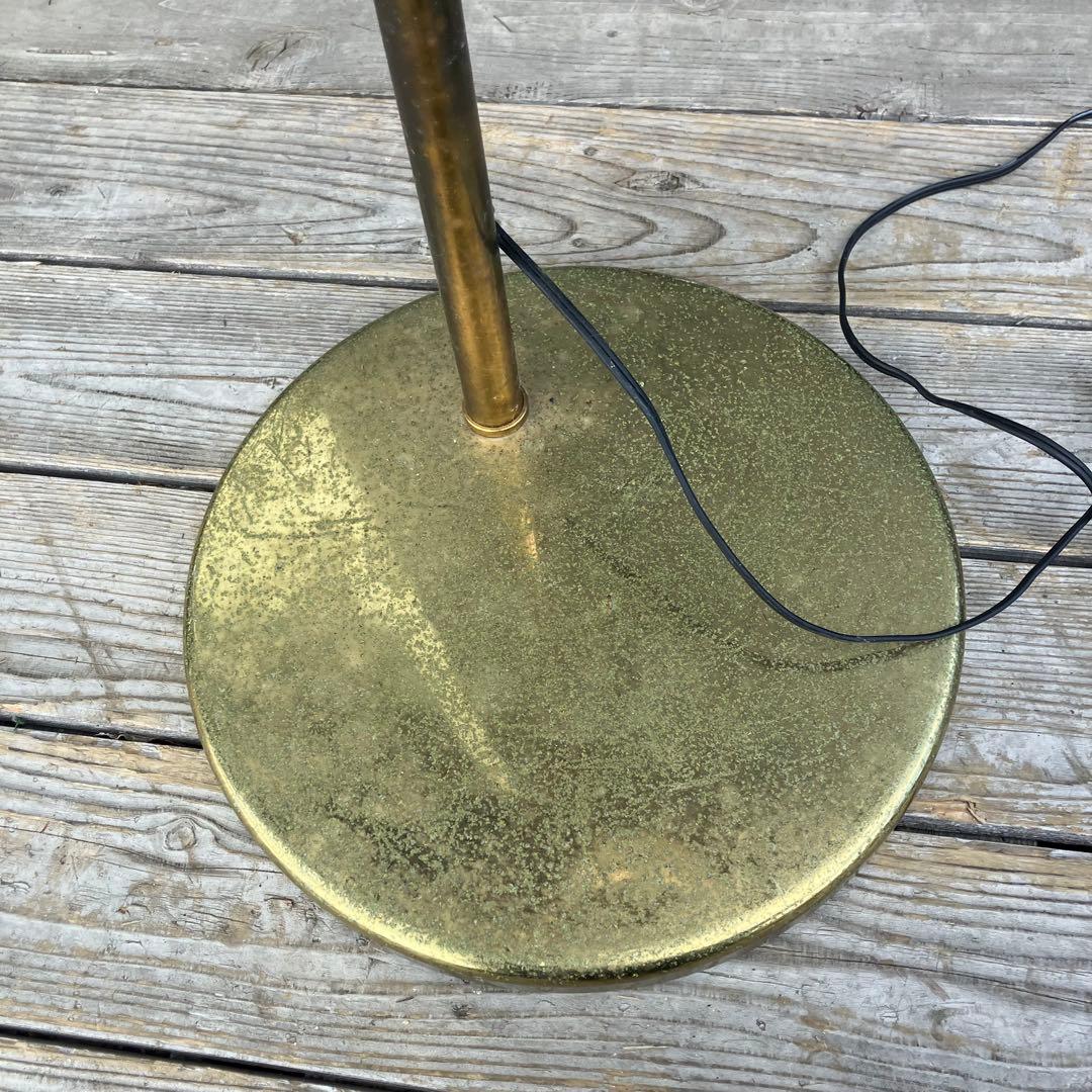 昭和レトロ ナショナル 真鍮製スタンドライト シェードランプ フロアライト