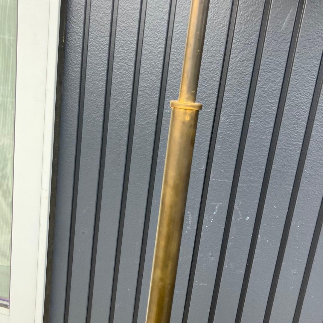 昭和レトロ ナショナル 真鍮製スタンドライト シェードランプ フロアライト