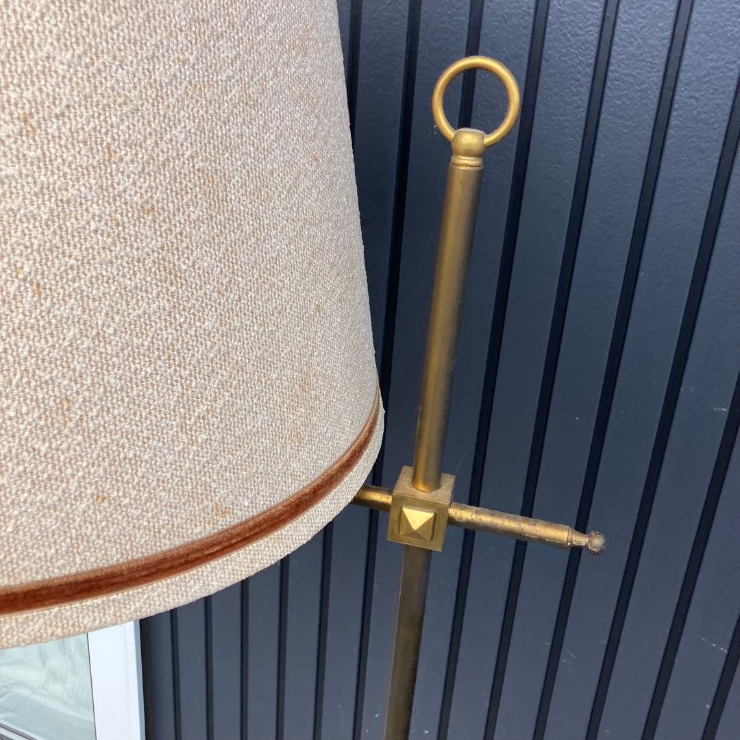 昭和レトロ ナショナル 真鍮製スタンドライト シェードランプ フロアライト