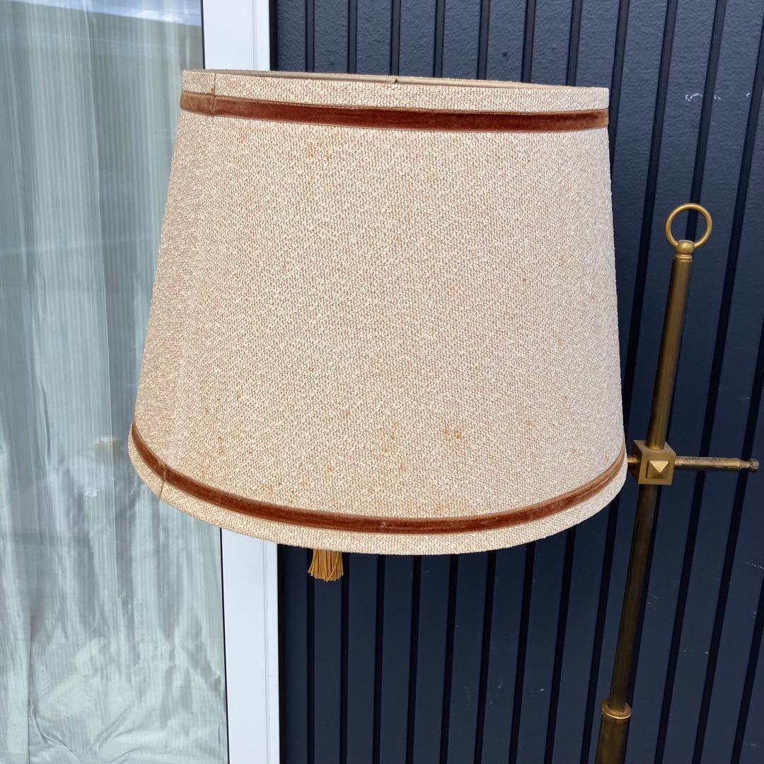 昭和レトロ ナショナル 真鍮製スタンドライト シェードランプ フロアライト