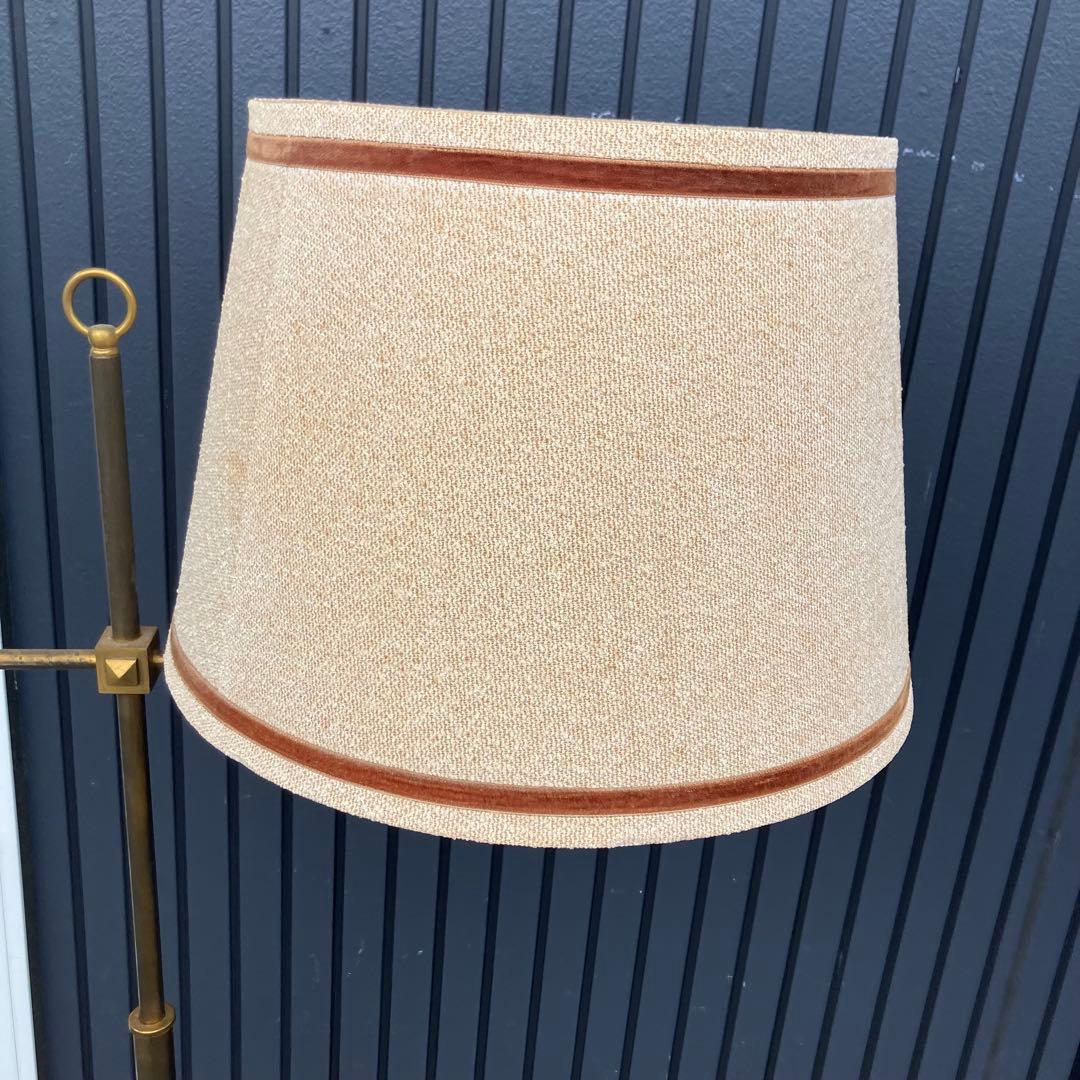 昭和レトロ ナショナル 真鍮製スタンドライト シェードランプ フロアライト