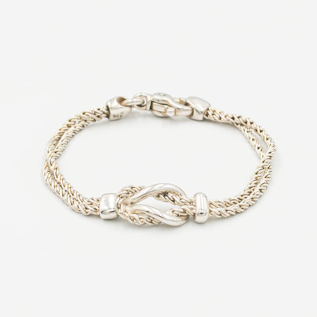 ヴィンテージ ティファニー センターノット ダブルロープ ブレスレット 90's