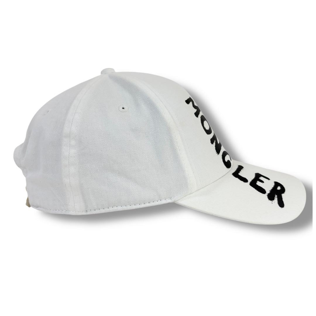 美品✨MONCLER モンクレール ベースボールキャップ 帽子 白 ホワイト
