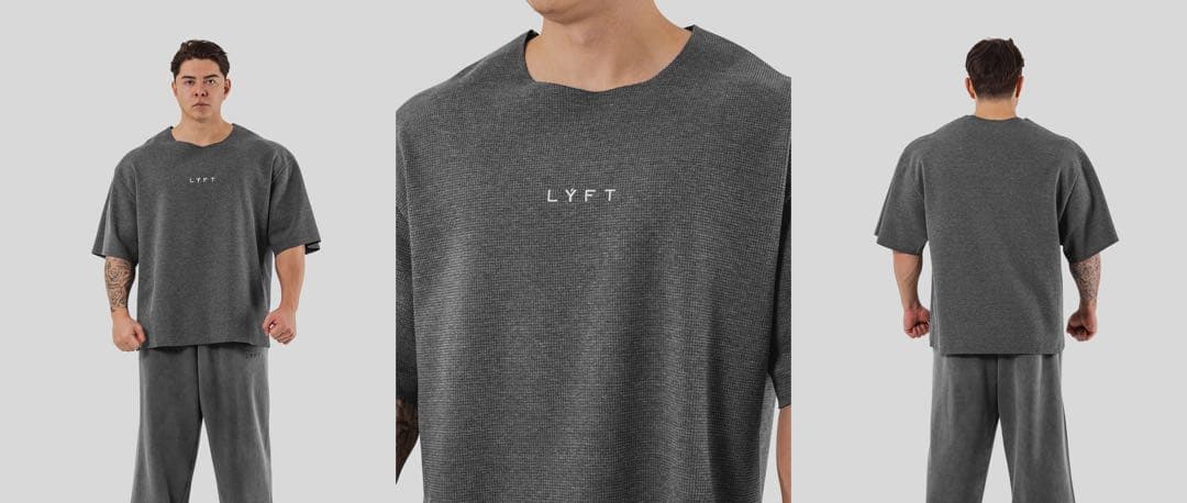 トップス LYFT THERMAL KNIT LIKE LOOSE T-SHIRT
