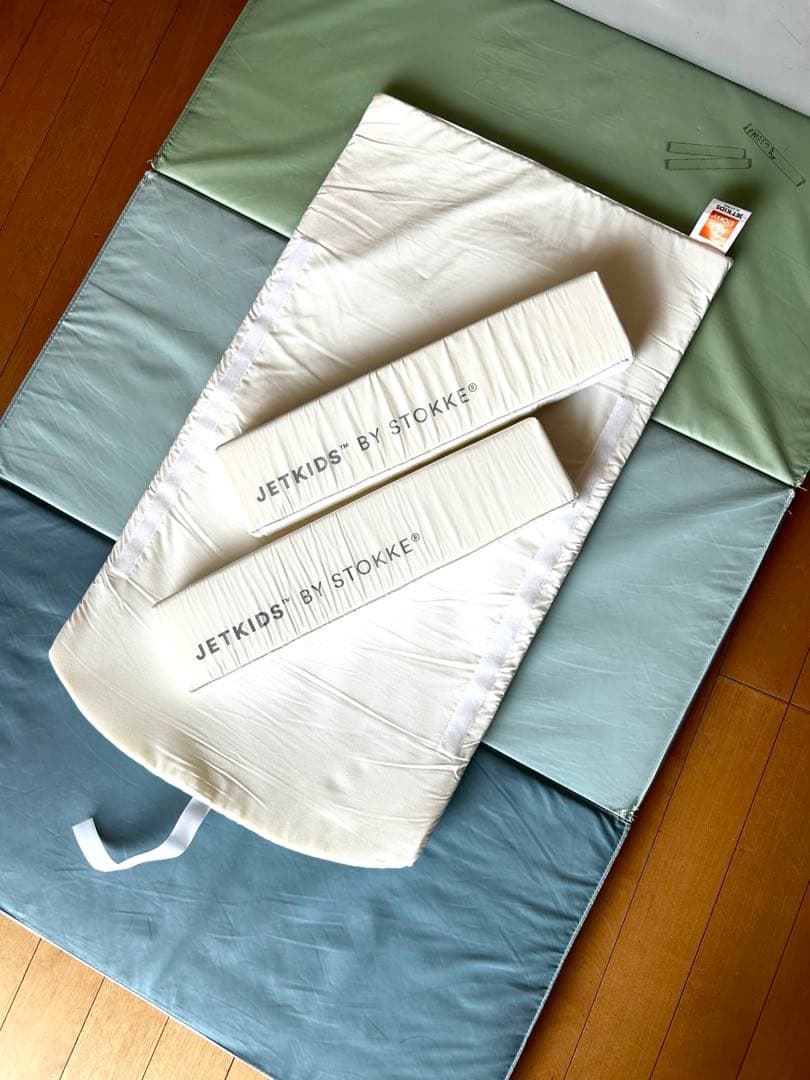 美品　JETKIDS by STOKKE 水色　キャリーカート 旅行用品　箱付き