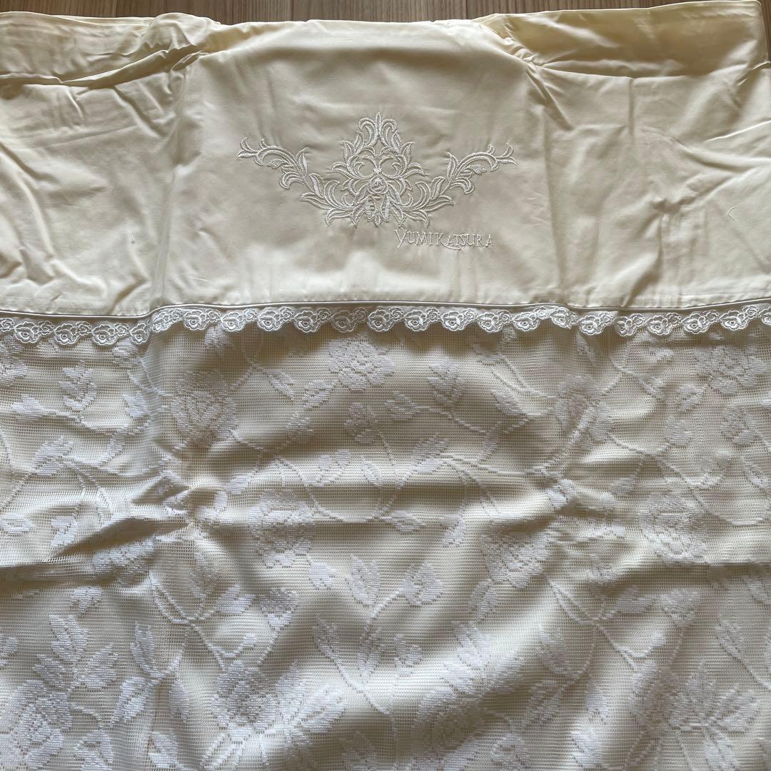 桂由美 YUMI KATSURA 掛け布団カバー　ダブルロング　絹混　日本製