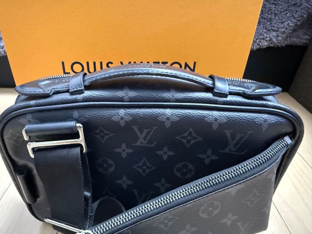 美品 ルイヴィトン モノグラム エクリプス バムバッグ ボディバッグ 黒