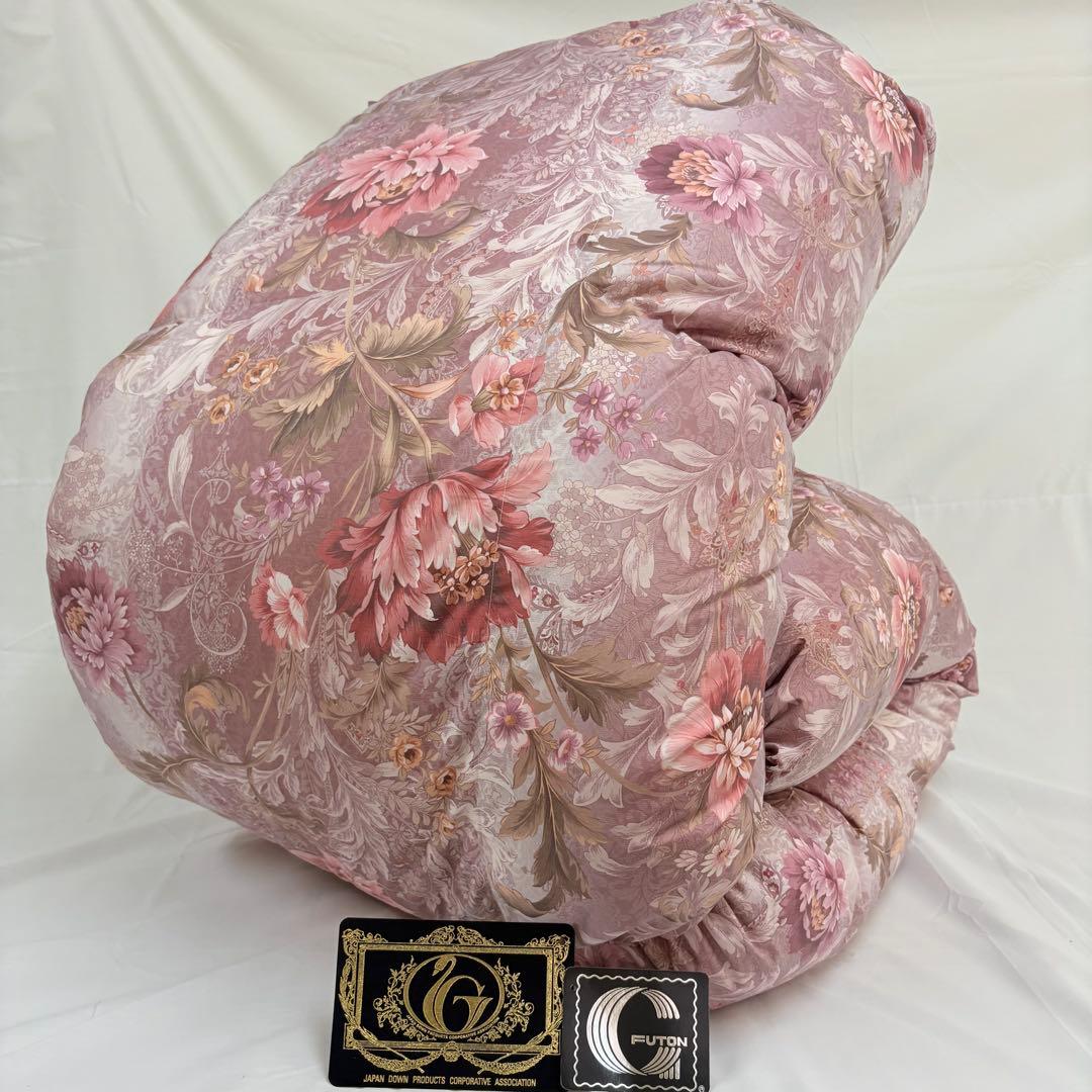 羽毛布団 ダブル ポーランド ホワイトマザーグース CH92534 ピンク