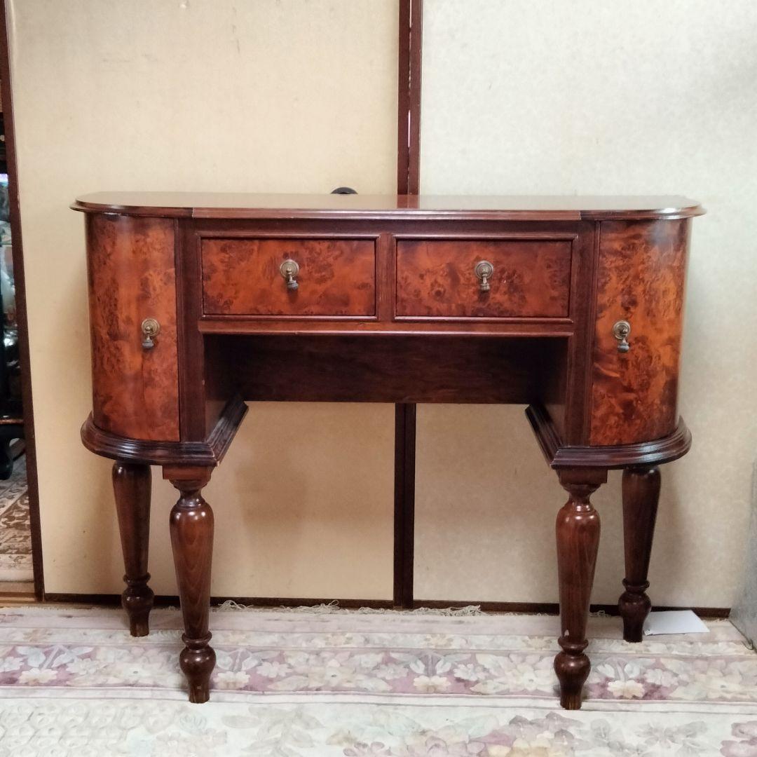 イタリアアンティーク木製コンソールテーブルサイドボードデスク