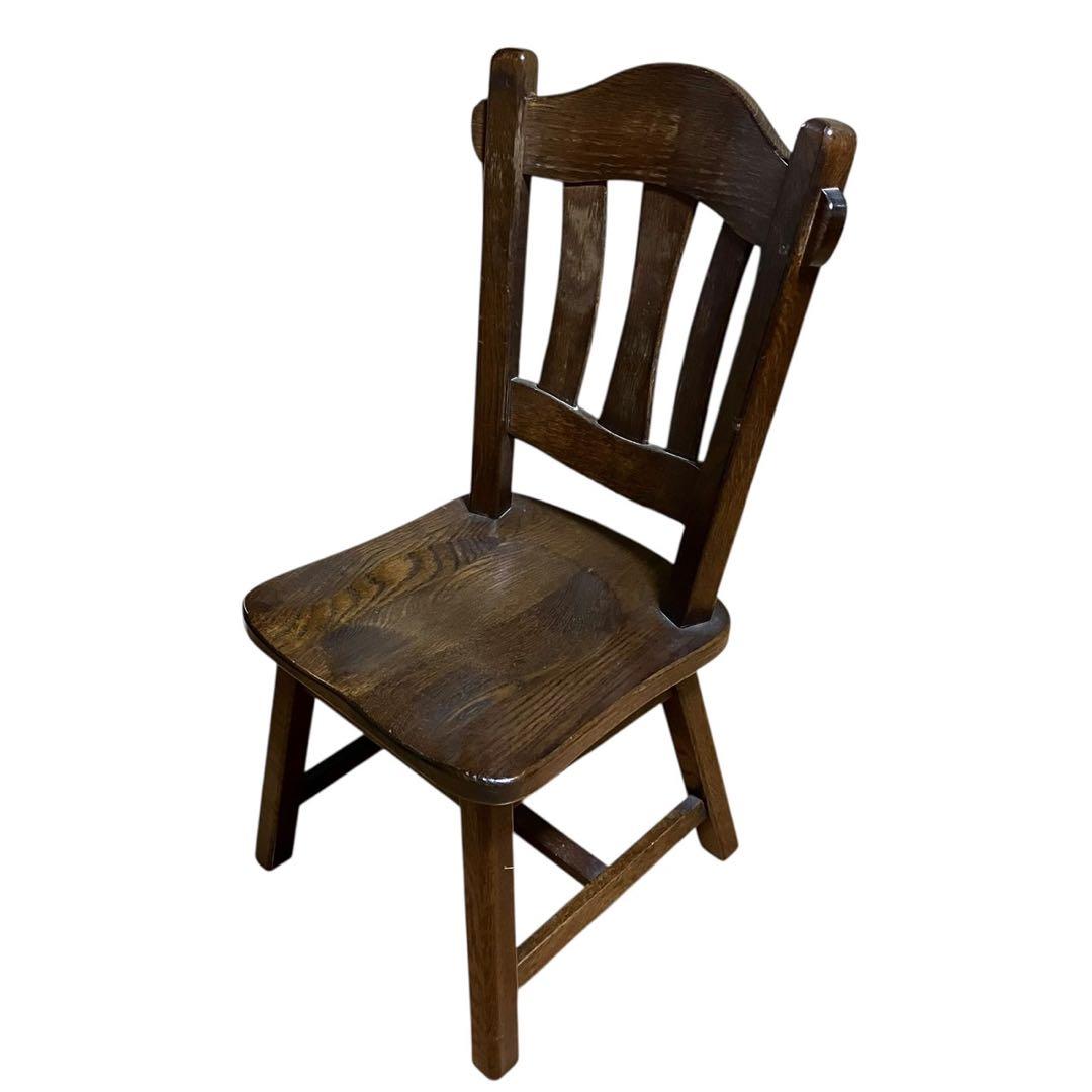 起立木工 ダイニングチェア① オーク無垢 カントリー風 木製椅子 オランダ製