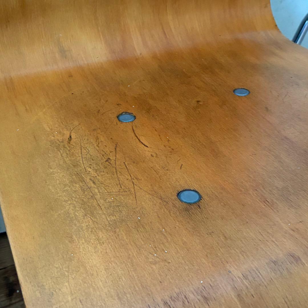 2脚セット ヴィンテージ プライウッド スタッキングチェア