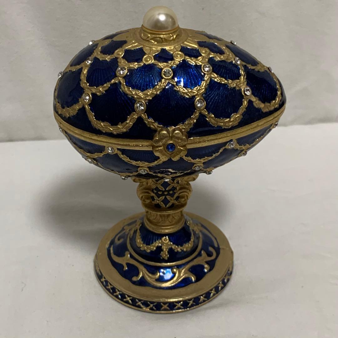 KRISCHERCO ジュエリーケース オルゴール付き ヴィンテージ品　ブルー