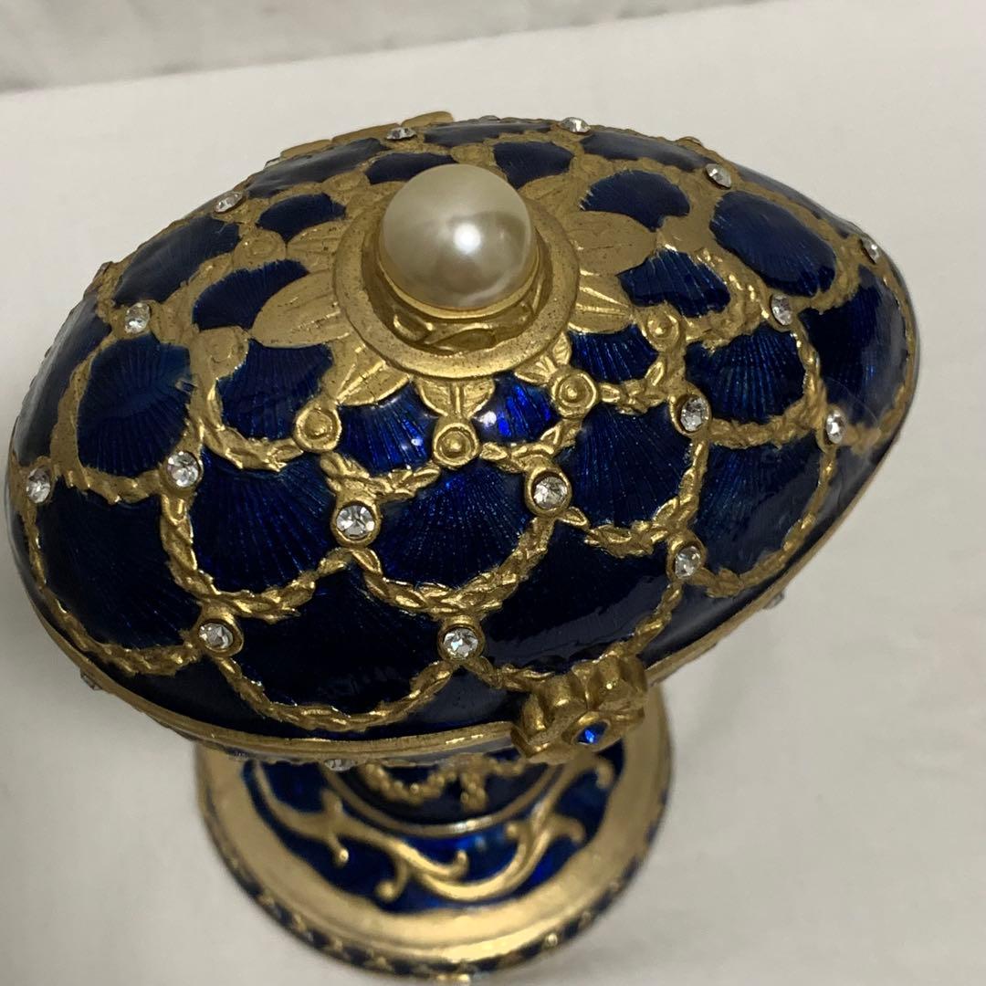 KRISCHERCO ジュエリーケース オルゴール付き ヴィンテージ品　ブルー