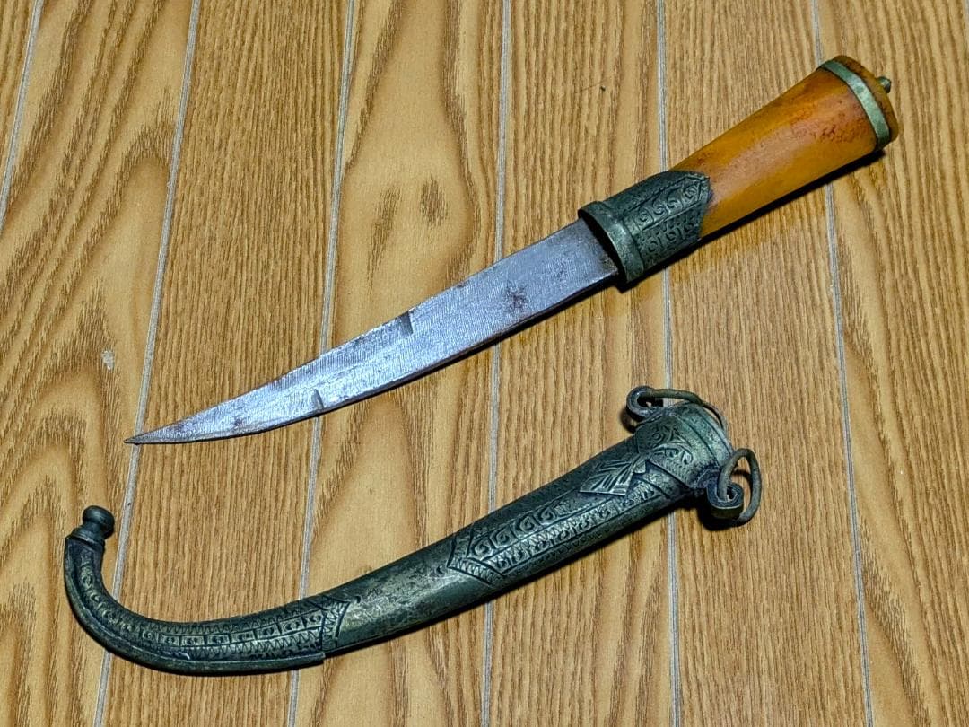 ハンドメイド モロッコナイフ モロッコ製ヴィンテージナイフ 約50年前の骨董品