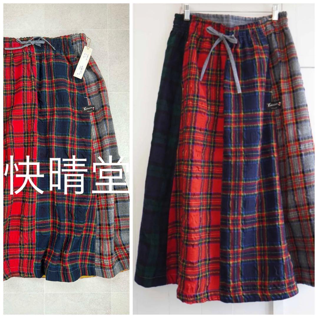 新品定価26400円　快晴堂　ウールチェックスカート