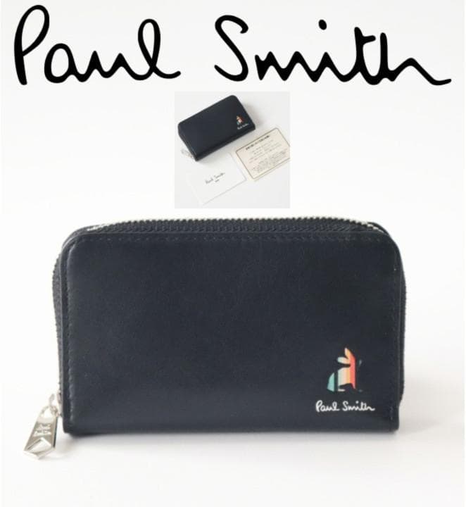 新品タグ付き【ポールスミス】現行モデル 幸運！ラビット カード＆ケース 黒
