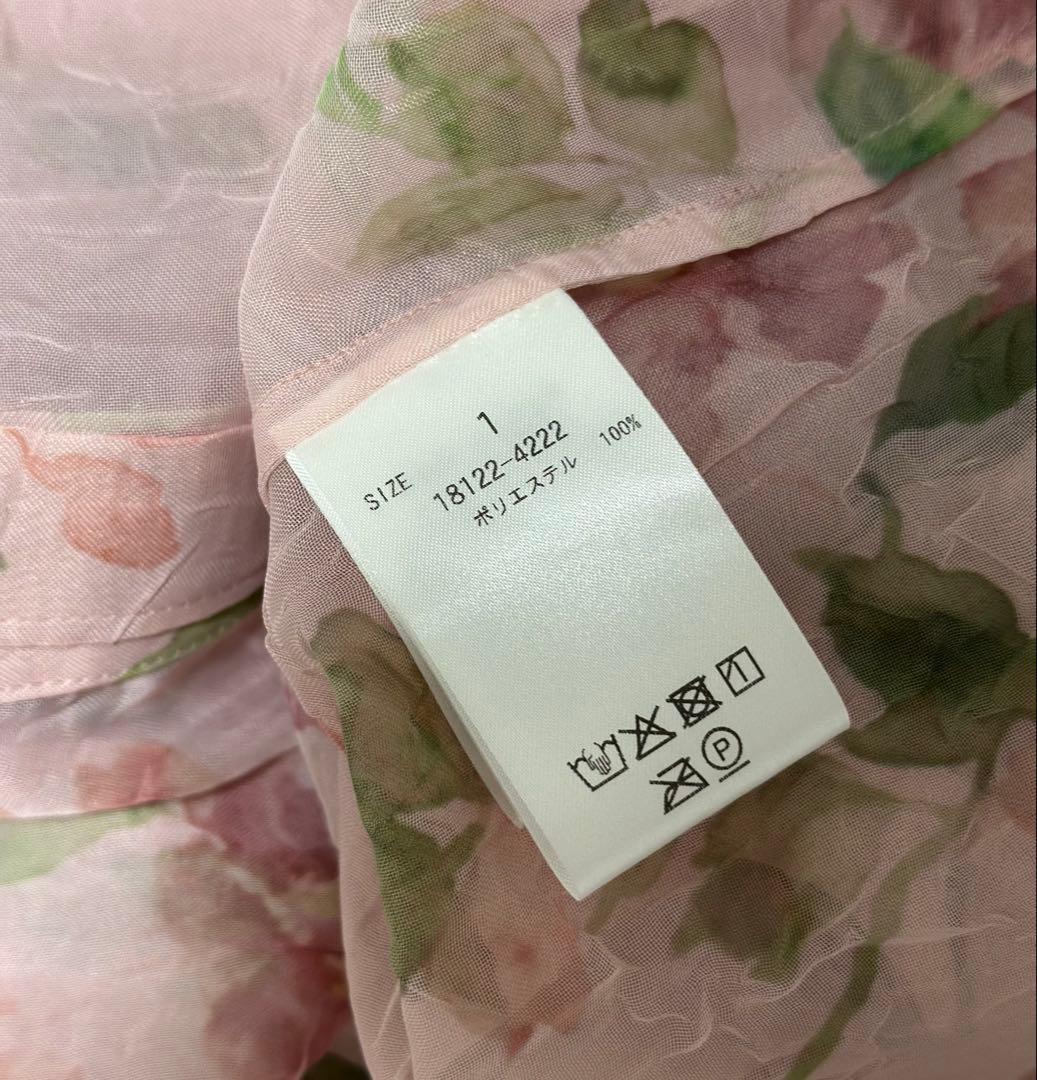 トップス CLANE SHEER FLOWER SHORT SLEEVE SHIRTS