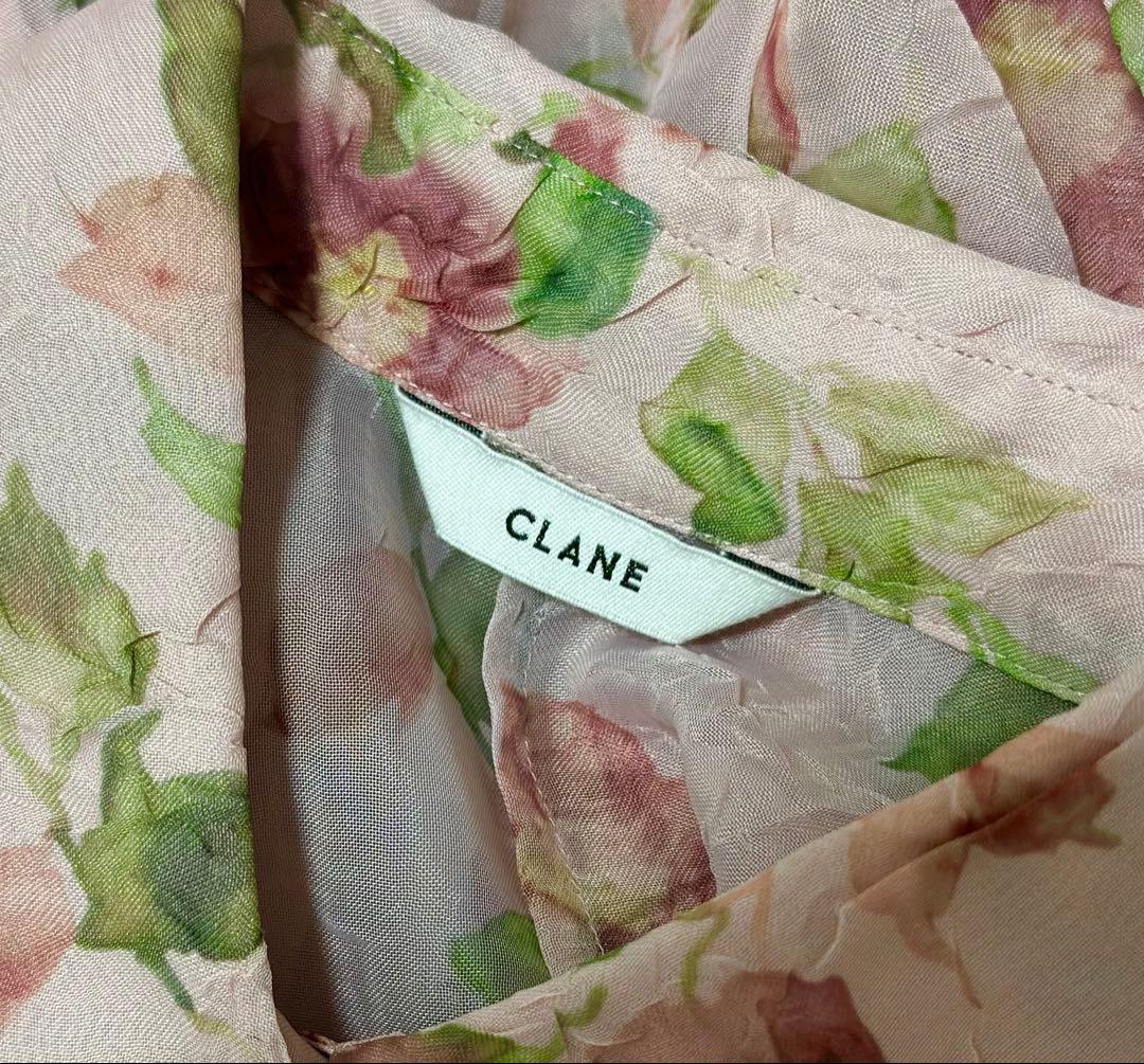 トップス CLANE SHEER FLOWER SHORT SLEEVE SHIRTS
