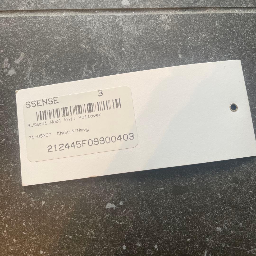 【最終値下げ】sacai 21aw ネイビー・オリーブ リブ編みニットセーター