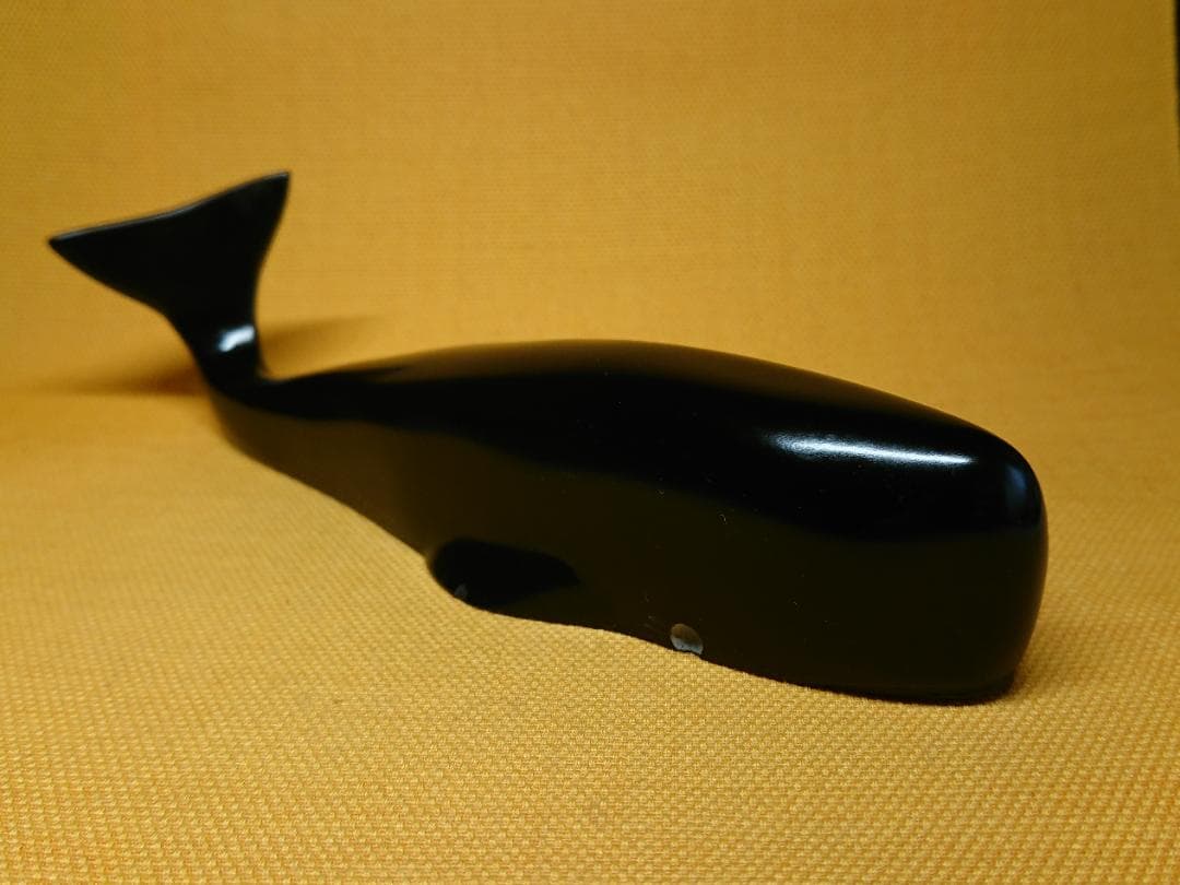 【美品】サカナ　クジラ　鯨　石製　置物　インテリア　工芸品　美術品　A1671