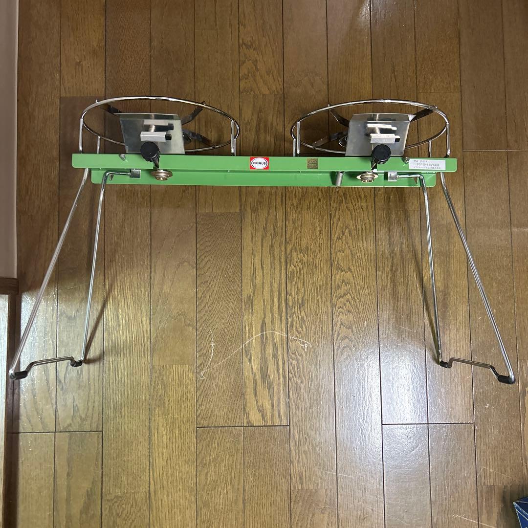 イワタニ プリムス ツーバーナーコンロ　P-2CA ＆ 専用グリル&OD缶2缶付