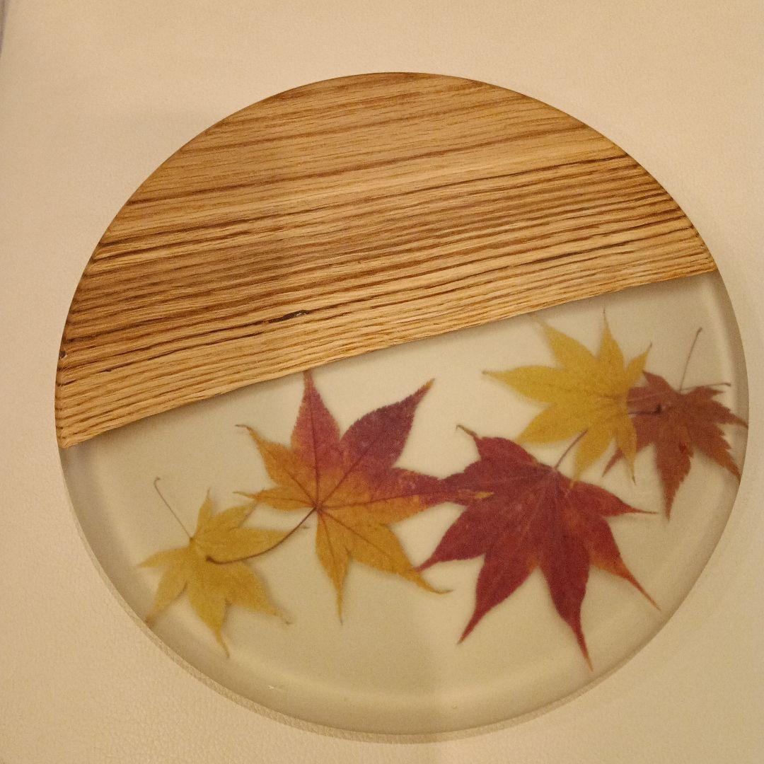 canowa 落ち葉デザイン 円形皿
