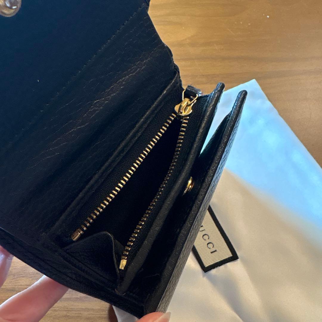 GUCCI グッチ　三つ折り財布　ブラック