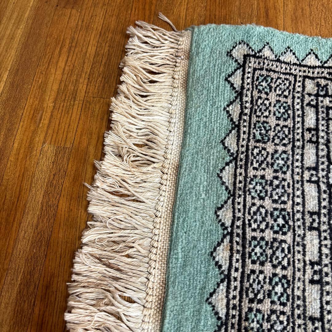 パキスタン絨毯 ウール 手織 ラグマット ヴィンテージ アンティーク 敷物