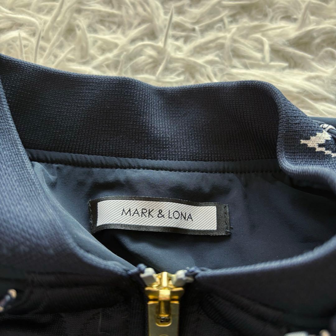 マークアンドロナ ブルゾン ジップ キルティング ナイロン ブラック ストレッチ