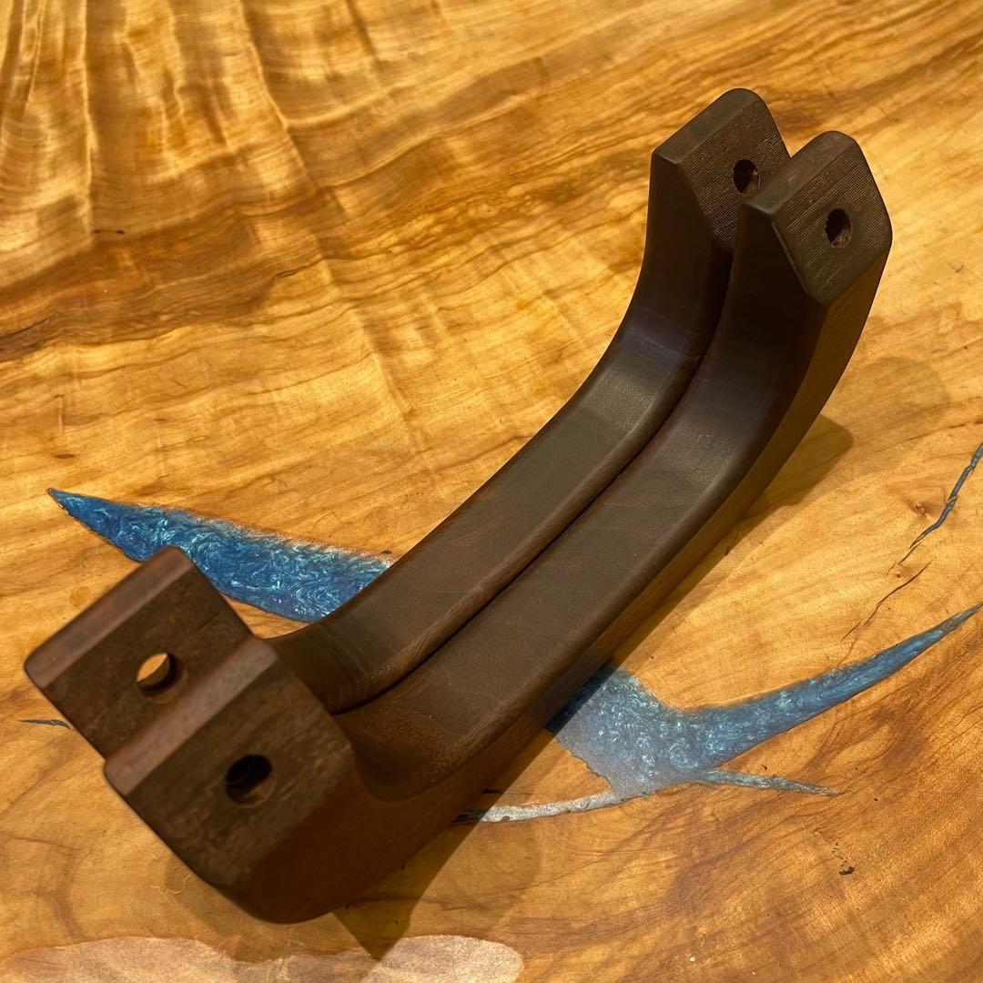 ハイエース用ウォールナットアシストグリップ　　Ａピラー2個セット