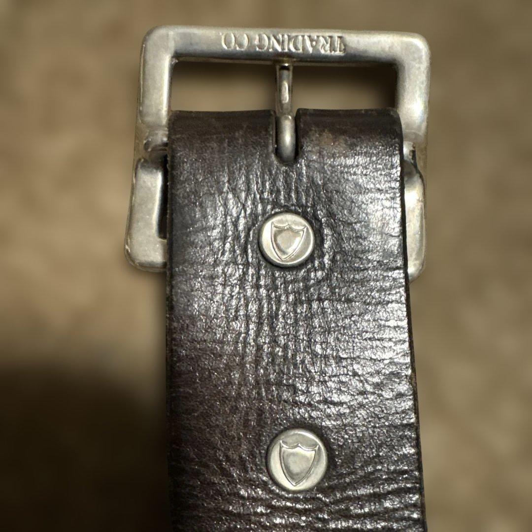 32inch HTC 希少　フラワースタッズベルト　ブラック　茶芯