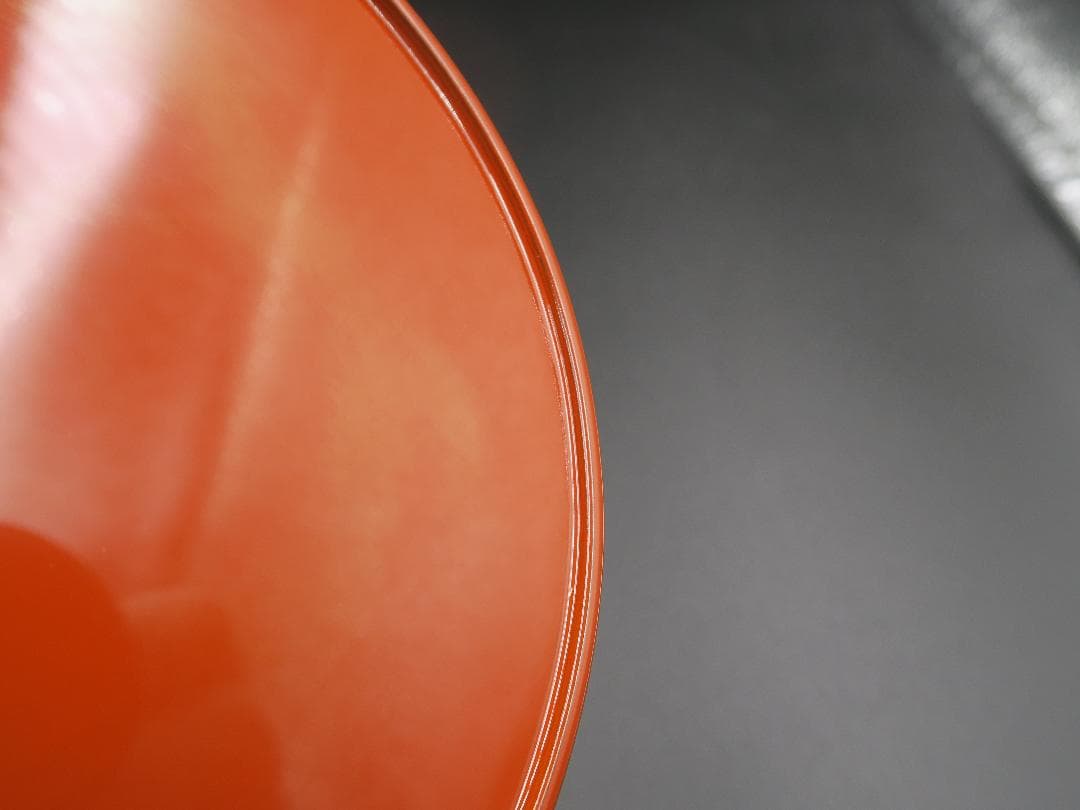 【輪島塗】千舟堂 高台銘々皿 ワジマ千舟作 朱塗 高台黒塗 五客揃 天然木 共箱