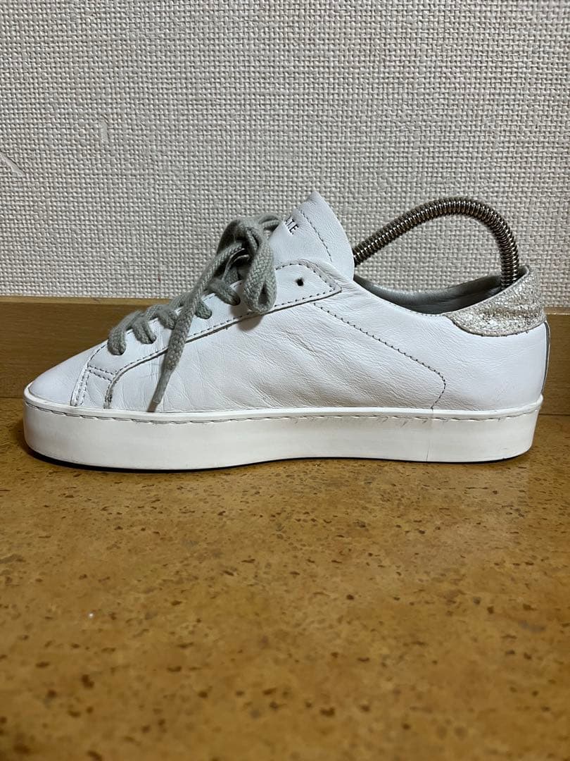 靴 D.A.T.E. HILL LOW CALF WHITE-SILVER 22.5