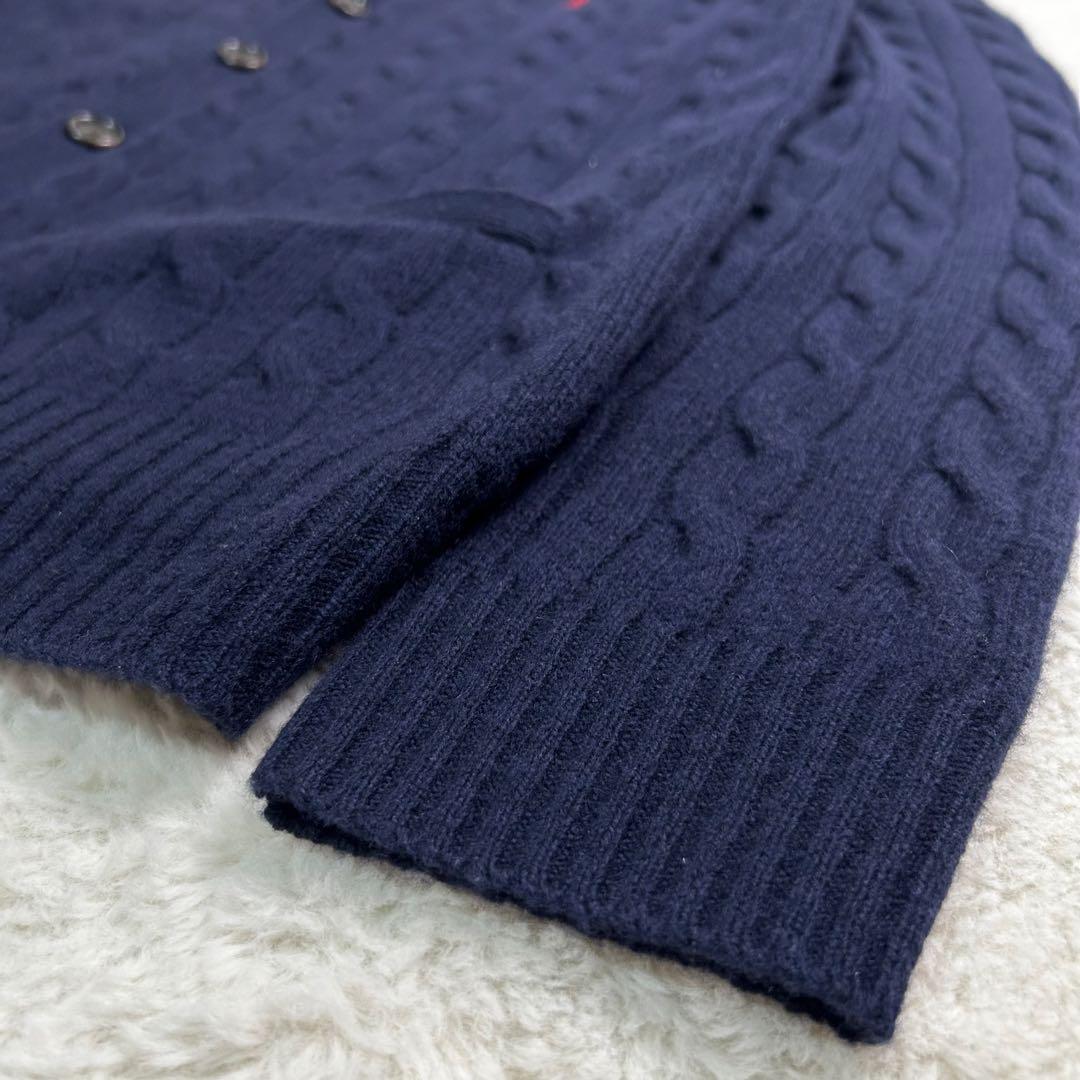Polo Ralph Lauren カシミヤ混　ケーブルニット　カーディガン　M
