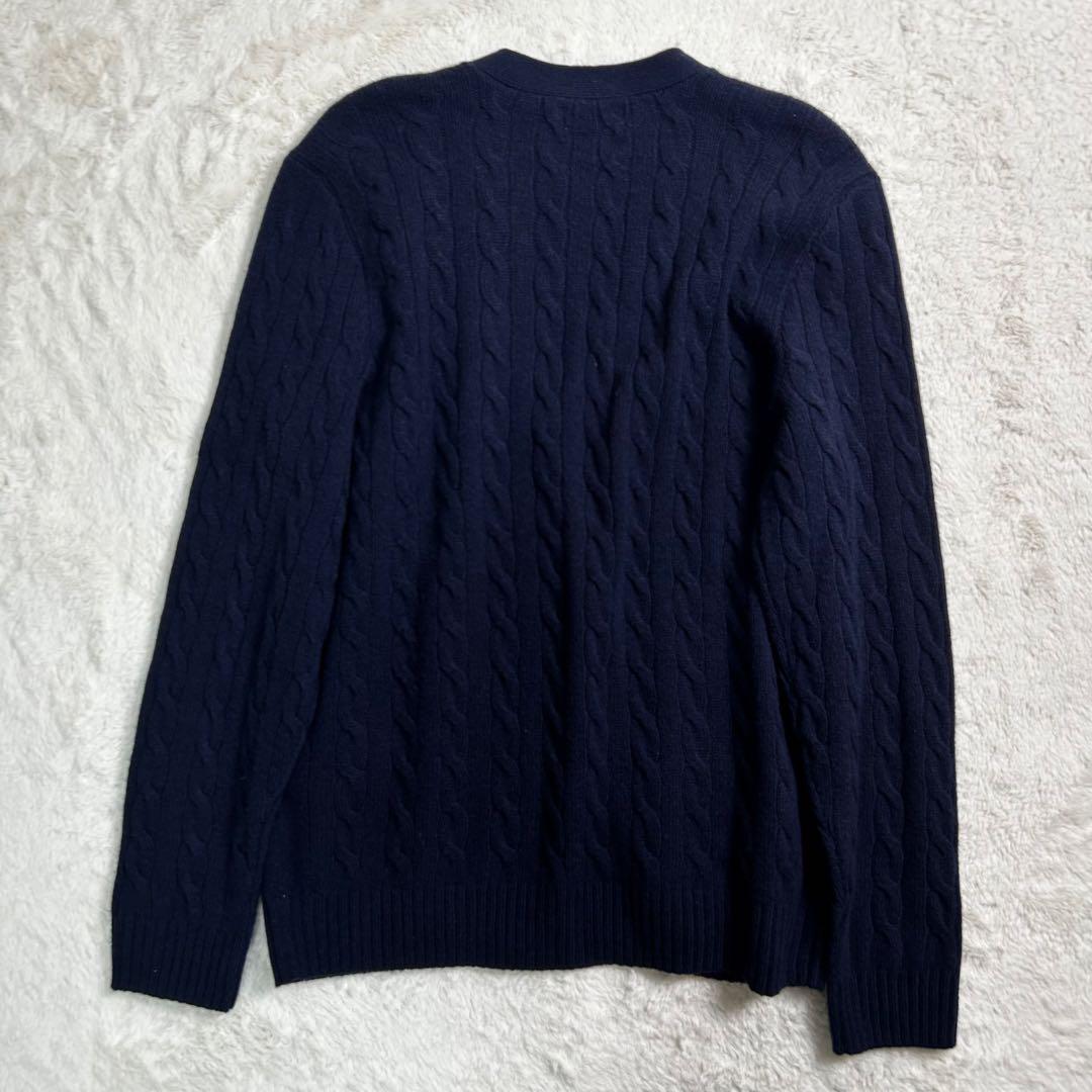 Polo Ralph Lauren カシミヤ混　ケーブルニット　カーディガン　M