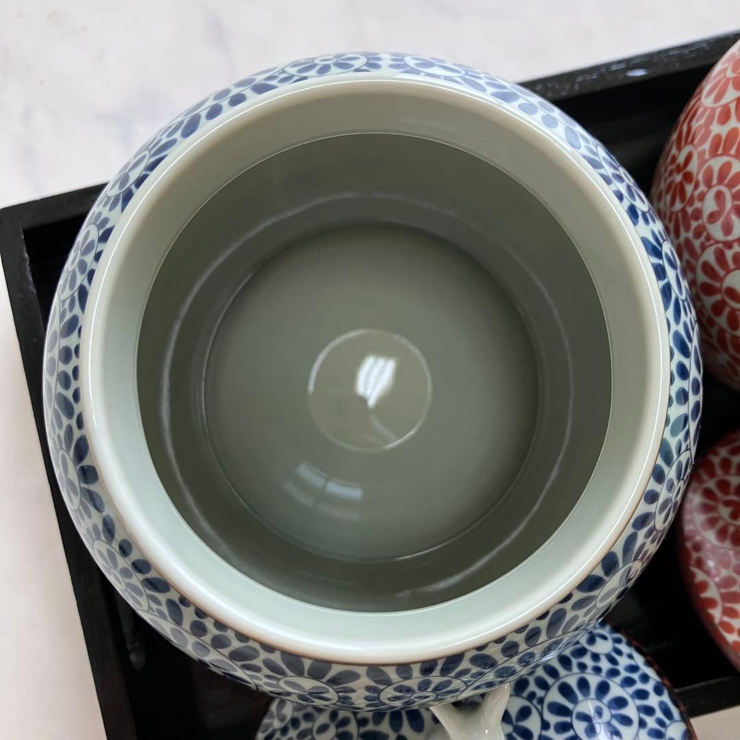 美品♡有田焼♡かわいいうさぎの蓋付き壺♡おぼんセット清秀♡小壺♡茶壺・茶器・陶器