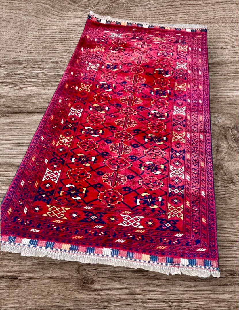 トルクメンペルシャ最高級ウールラグ./サイズ：107x210cm。.. .TR7