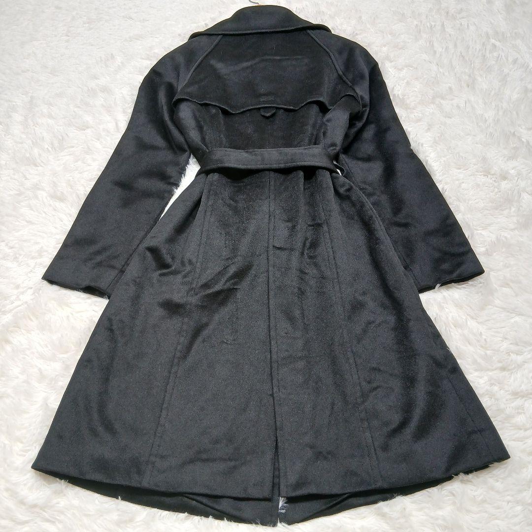極美品　ジュール　ロングコート　ベルト付き　日本製カシミヤ100％　黒　Mサイズ